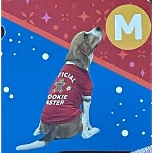 NWT Vibrant Life Dogs Medium 20-50lb Gray Holiday Pet Tee Official Cookie Tester